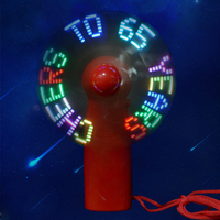 Ventilatore Portatile Programmabile con Messaggio LED Personalizzato, Mini Ventilatore Manuale a Batteria con Effetto Luminoso LED e Logo