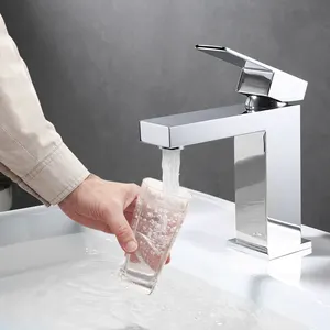 Nickel Faucet Aquacubic Manufacturer CUPC WRAS NFS CE Certified Chrome Brass Bathroom Basin Faucet