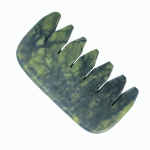 Peine de Jade Xiuyan Verde Natural para la Circulación Sanguínea del Cuero Cabelludo y Alivio del Estrés - Product Image 4