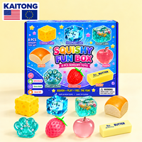 KAITONG Ensemble de jouets sensoriels assortis avec des modèles de fromage, beurre, pain et fruits pour les détaillants en ligne de jouets, jouets à presser et à étirer