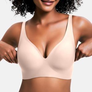 Sujetadores Deportivos de Alta Calidad para Mujer, Cómodos, Transpirables, Sin Varillas, con Tirantes Ajustables, Sólidos, Personalizados de Fábrica, Tallas S-XXL, Spandex/Nylon - Product Image 1