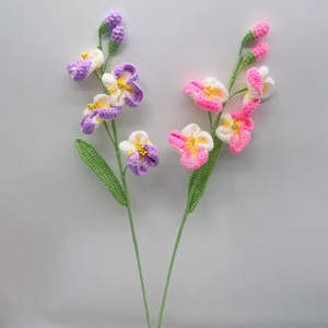 ของขวัญแสนอบอุ่นสำหรับวันแม่ วันครู วันสตรี วันตรุษจีน  ของขวัญรักษ์โลก คุณภาพสูง  ดอกกล้วยไม้ฟาแลนนอปซิส ถักโครเชต์จากฝ้าย - Product Image 6