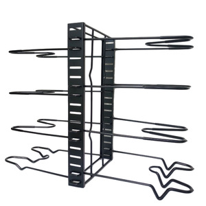 Casseroles et Organisateur pour Armoire Réglable 8 Antidérapant Niveaux Pot Rack Organisateur avec <span class=keywords><strong>3</strong></span> BRICOLAGE Méthodes Cuisine Sous Armoire <span class=keywords><strong>Orga</strong></span> - Product Image 3