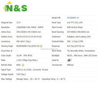 Modul Layar LCD Industri G156XW01 V1 15,6 inci Teruji Tersedia Pengiriman Cepat