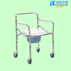 Silla sanitaria europea con inodoro para hospitales, suministro de terapia de rehabilitación con ruedas, para uso sanitario, tipo orinal - Product Image 2