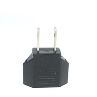 Adaptateur de prise Euro 2 à 2 broches plates USA 9618-1 en cuivre, convertisseur de prise EU vers US, émetteur et récepteur audio