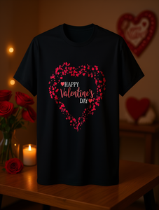 T-shirt per la festa di San Valentino, manica corta, girocollo, in cotone stampato, unisex, casual, primavera estate - Product Image 2