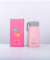 Vente en gros 300ml 400ml Portable Cartoon Petite Tasse Sport Double Paroi Verre Bouteille D'eau Cadeau