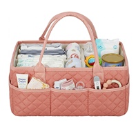 Organisateur de couches pour bébé imperméable et grand format, sac à couches matelassé portable avec poignées en cuir PU pour les essentiels de bébé