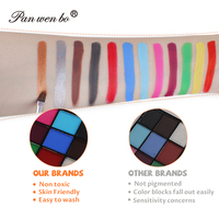 Palette de peinture pour le corps et le visage activée par l'eau, lot de 15 couleurs