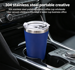 <span class=keywords><strong>Mug</strong></span> à café en acier inoxydable 304 de 12 oz, tasse à eau isotherme sous vide, thermos portable créatif pour enfants, bureau, entreprise, vente en gros - Product Image 1