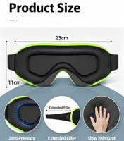 Masque oculaire personnalisé en mousse de polyuréthane haute densité avec maille respirante 3D pour le sommeil en voyage, masque oculaire bloquant la lumière sur mesure