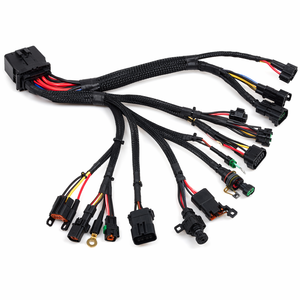 Faisceau de câblage fiable pour véhicule spécial KET MG610 14 broches AWG20 UL1061 étanche IP68 pour chariot d'entretien et véhicule utilitaire tout-terrain - Product Image 1