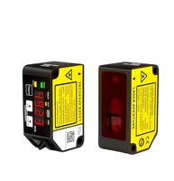 Saklar Perpindahan Fotoelektrik Akurasi 0.01mm NPN PNP Output Tegangan Arus Sensor Pengukur Jarak Laser