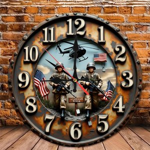 Round Wooden <b>Wall</b> <b>Clock</b> 25x25cm Plain Design <b>Silent</b> Non Ticking Household Hanging <b>Clock</b> - Product Image 6