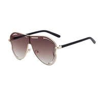 Montures de lunettes surdimensionnées classiques tendance Uv400 Lunettes de luxe pour femmes Ins Lunettes de soleil de créateur Logo personnalisé