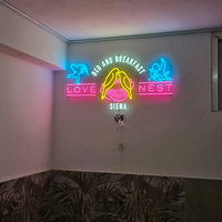 Enseigne au néon d'intérieur en acrylique avec barre ouverte logo enseigne au néon Design personnalisé de taille lumière au néon Design gratuit