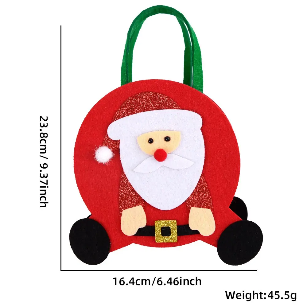 Cartoon Christmas Felt Tote Bag Christmas Eve Gift Bag Christmas Decoration Elk Candy Bag