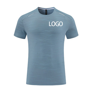 Verano Jacquard Gym Tight <span class=keywords><strong>Baloncesto</strong></span> Ropa Entrenamiento Sudor <span class=keywords><strong>Camiseta</strong></span> Fitness Secado rápido Deportes <span class=keywords><strong>Camiseta</strong></span> de manga corta para hombres - Product Image 2