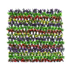 Valla de Flores Artificiales de PVC para Comercio Exterior con Diseño Telescópico para Jardín y Uso en Exteriores, Hoja <span class=keywords><strong>Verde</strong></span> Decorativa - Product Image 2
