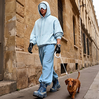 Sweat à capuche oversize pour homme en molleton de coton épais, chaud et respirant, à épaules tombantes, pour l'hiver, le voyage, la sieste et le quotidien, avec masque pour les yeux