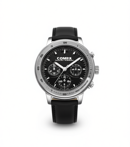 Orologio Cronografo da Uomo Compk con Cassa in Acciaio Inossidabile e Cinturino in Pelle, Smartwatch alla Moda - Product Image 1