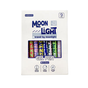 Bolígrafo Recto Retro Inglés 9 <span class=keywords><strong>para</strong></span> Estudiantes, Tubo de Aguja Completo, Bolígrafo de Gel Negro de 0,5mm - Product Image 6