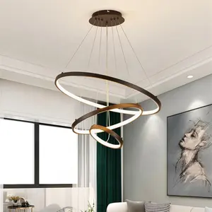 Super Bright Modern Pendant Light Home Living Room Hotel Lobby Decoration Black Nordic Ceiling Lighting 60w 75w Led Chandelier