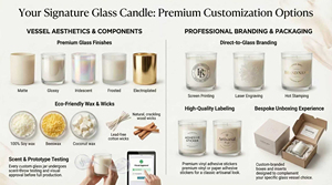 Velas Aromáticas y Fragancias para el Hogar al Por Mayor, Frasco de Vidrio de 130g, Velas de Lujo, Velas de Cera de Soya Perfumadas para el Hogar - Product Image 5