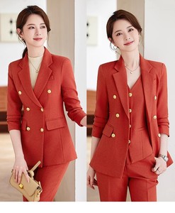 Alibaba Factory Formal Tallas grandes Mujeres Trajes Tuxedo <span class=keywords><strong>Traje</strong></span> <span class=keywords><strong>de</strong></span> 3 piezas Conjunto para Mujeres <span class=keywords><strong>de</strong></span> Negocios Pantalones <span class=keywords><strong>Traje</strong></span> - Product Image 6
