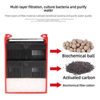 Petit filtre à éponge mural multifonctionnel en plastique pour aquarium, filtre à suspendre, aquarium moderne, vente en gros