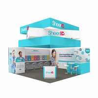 Stand d'exposition modulaire personnalisable 20x20 en aluminium et tissu pour foire commerciale, stand de feria avec montage facile par TANFU