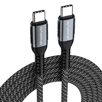 Kabel pengisi daya cepat, kabel pengisian daya Cepat tipe c, kabel Tipe c, kepang nilon 1M tipe c, pengisian cepat pd100W, 480Gbps