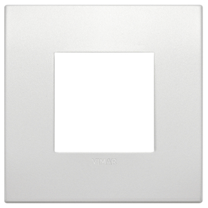 Vimar Classic 2M Pearl Matt Plate 9.6x9.6x1.7cm <b>Plug</b> <b>Socket</b> <b>Cover</b> - Product Image 1