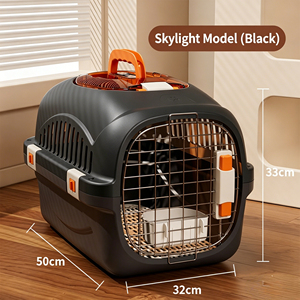 Outdoor Travel Pet Carrier <b>Box</b> Portable Lightweight Air Transport Crate Secure Dog <b>Cat</b> Cage for Small Puppy Kitten - Product Image 2