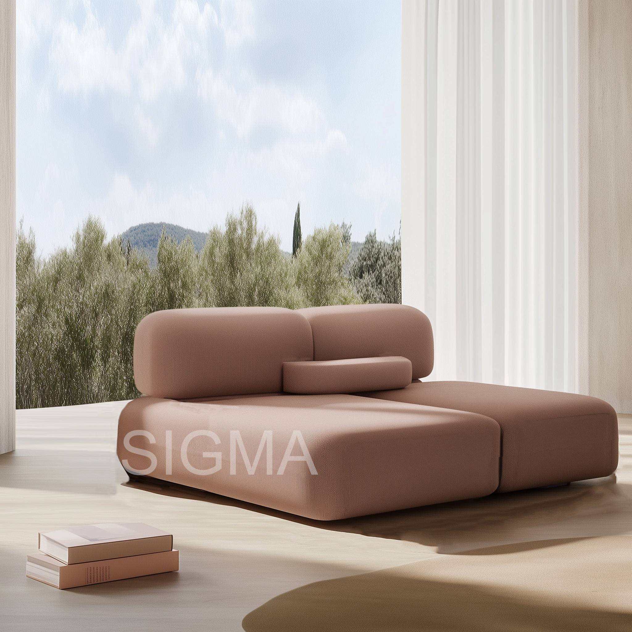 2025 Designer Teak Sofa Modern Hotel Exterior Outdoor Villa Patio Teak Solid Wood Sofa Set Furniture Luxury Segmented Sofa Set