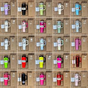 Vente en gros d'usine Stan Bestseller 1:1 <span class=keywords><strong>Original</strong></span> 40oz <span class=keywords><strong>Tasse</strong></span> de voiture en acier inoxydable de haute qualité, couleur unie, avec poignée, cadeau de camping - Product Image 2