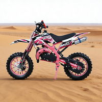 Mini moto à essence de haute qualité à moteur 2 temps 49cc, moto de poche à essence, moto tout-terrain rose, vente chaude