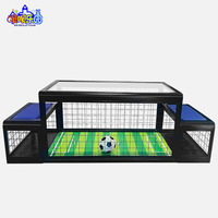 Machine de jeu d'arcade à monnayeur en métal, type cage de football de table, avec siège, pour un joueur