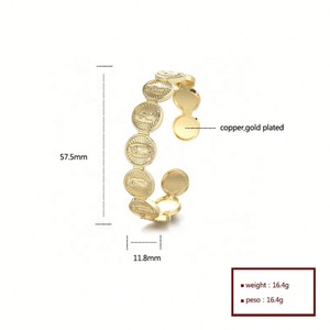 Bracelet en alliage de cuivre plaqué or 18 carats pour femme, style chic, bijoux fantaisie, vente en gros, bracelets de créateur - Product Image 4