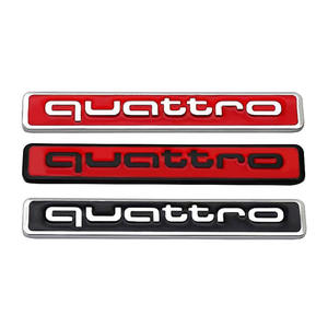 สติกเกอร์โลหะ <span class=keywords><strong>Quattro</strong></span> 68x10มม. สำหรับรถยนต์, สีเงิน - Product Image 3