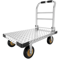 Chariot 200kg/300kg/500kg chariots de camion de main à plat durables en métal chariot à plate-forme pliable silencieux pour le transport