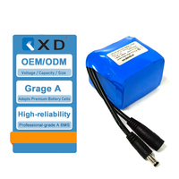 22.2V 24V 2.5AH 2.6Ah 18650 6S1P Baterai Lithium Isi Ulang Paket Baterai Li-ion dengan Konektor DC Lampu LED Strip Kamera CCTV