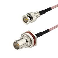 75 Ohm Mini BNC prise droite vers BNC femelle cloison RG179 100cm pour 6G BMCC BMPC HD SDI vidéo CCTV caméra de sécurité diffusion