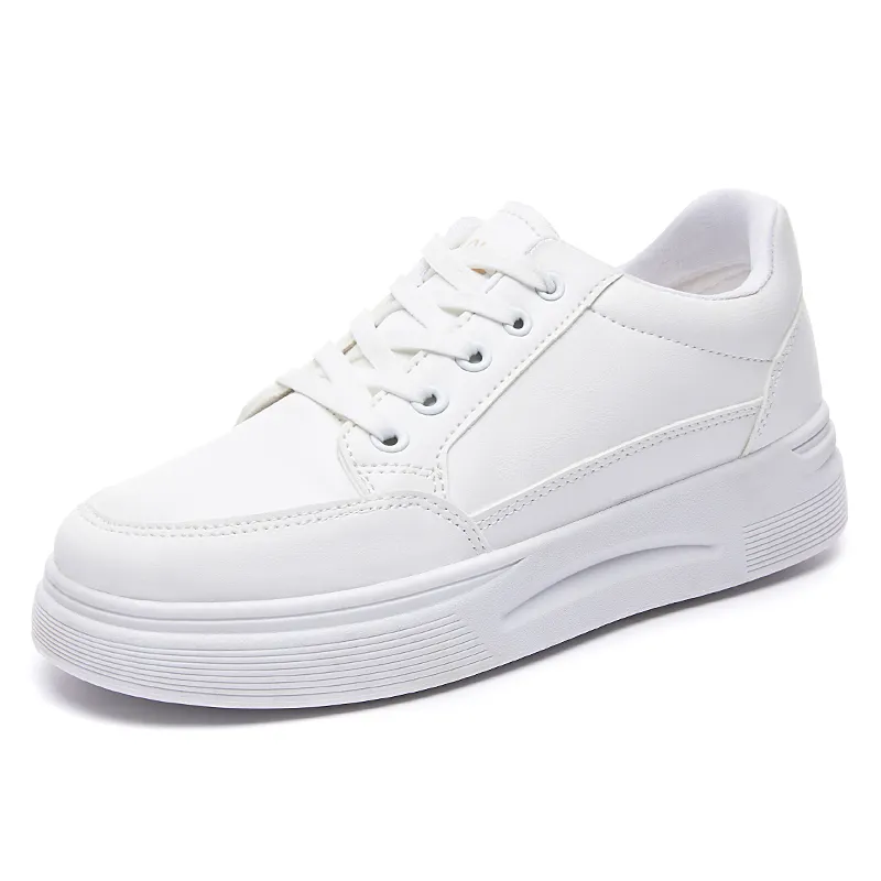 G-B79 Klassieke Effen Kleur Custom Kleine Witte Schoenen Mode Lederen Vrijetijdsschoenen Voor Vrouwen