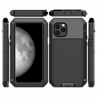 Coque de téléphone antichoc en métal mat de style tank pour iPhone 17 Pro avec protection renforcée pour téléphones mobiles compatibles