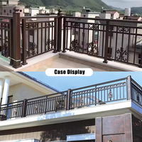 Balustrade de balcon en acier galvanisé au style polyvalent, clôture métallique de sécurité moderne pour villa et entrepôt