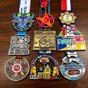 Vente directe d'usine couleur métal noir personnalisé <span class=keywords><strong>EUROPE</strong></span> Suisse Rose Médaille avec ruban rouge et blanc - Product Image 1