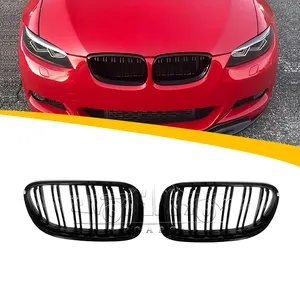 Außen zubehör Gloss Black Carbon Fiber Front Nieren grill Verkleidung für BMW 3er E92 Coupé 2010 2011 2012 2013