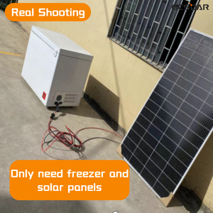 Congélateur solaire hybride GCSOAR 10VDC~50VDC, pas besoin de batterie, alimentation réseau, -18 degrés, 208L - Product Image 1